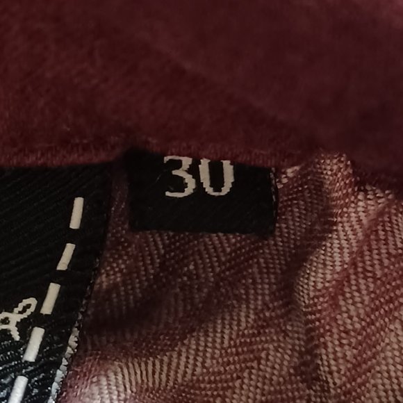 EUC 7 For All Mankind Skinny Coated Bordeaux Ankle Jeans Size 30 - Picture 7 of 9